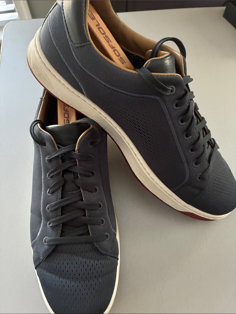 Johnston & Murphy Men's Navy Lace-Up Casual Shoes